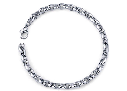 Rhodium Plated 5 mm Belcher Chain